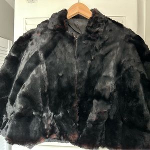Mink fur cape style stole